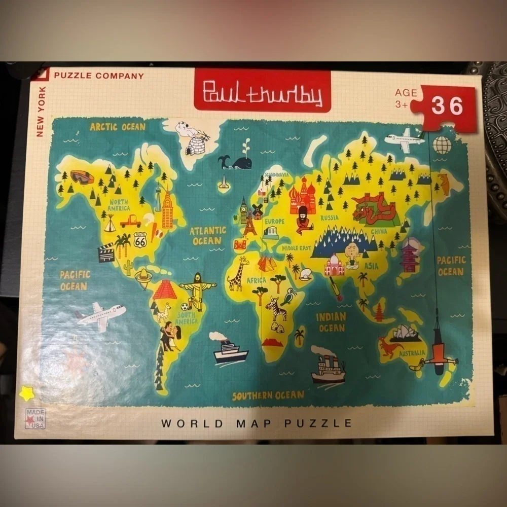 Paul thirty World‎ Map Puzzle